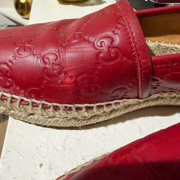 Gucci Crimson Espadrille Women's Shoes - Picture 3 of 6